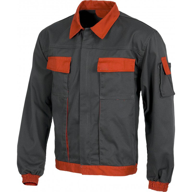 深灰色秋季車間純棉長袖工作服定制