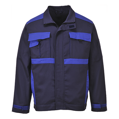 汽修工作服套裝定制 藍(lán)色拼色