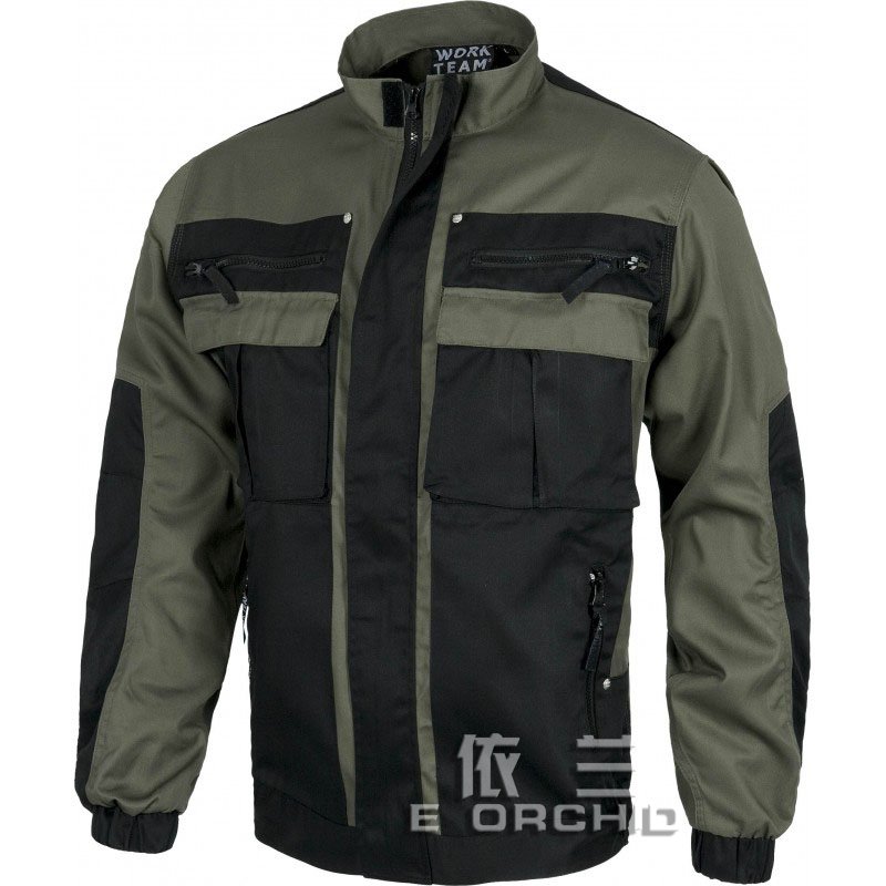 深色拼接汽車工作服定制圖片