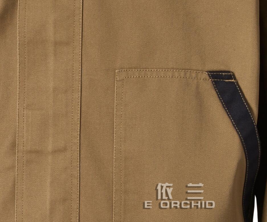 棕色秋季純棉電焊工作服細(xì)節(jié)圖