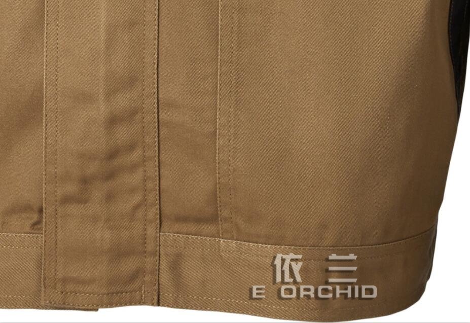 棕色秋季純棉電焊工作服下擺細(xì)節(jié)圖片