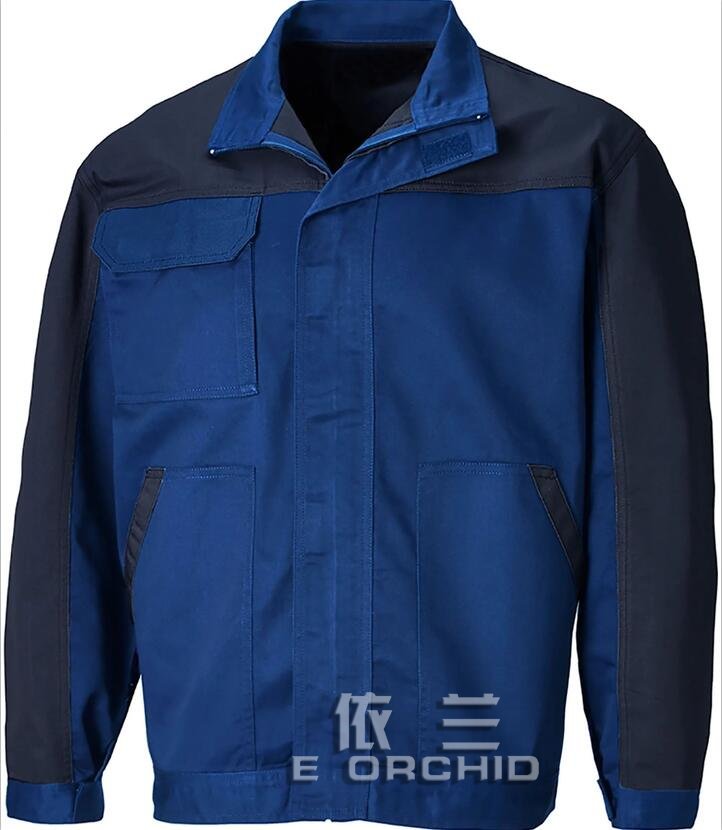 藍色春秋男士長袖工作服圖片