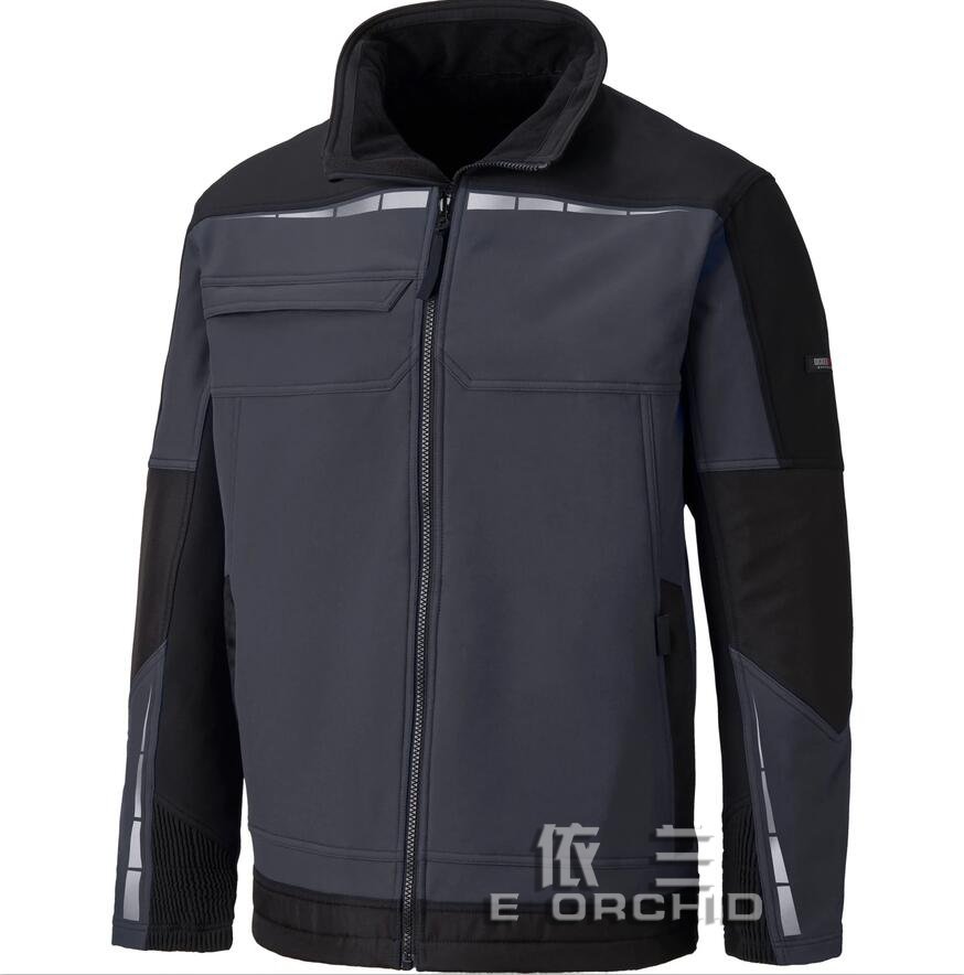 灰色秋季長袖男士勞保工作服圖片