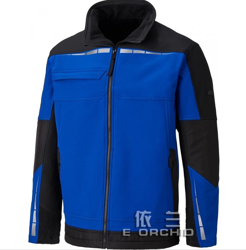 藍色秋季長袖男士勞保工作服圖片