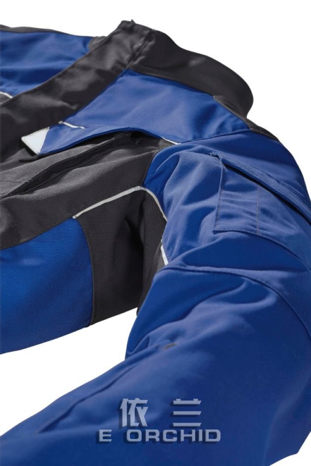 藍色建筑勞保工作服定制細節圖