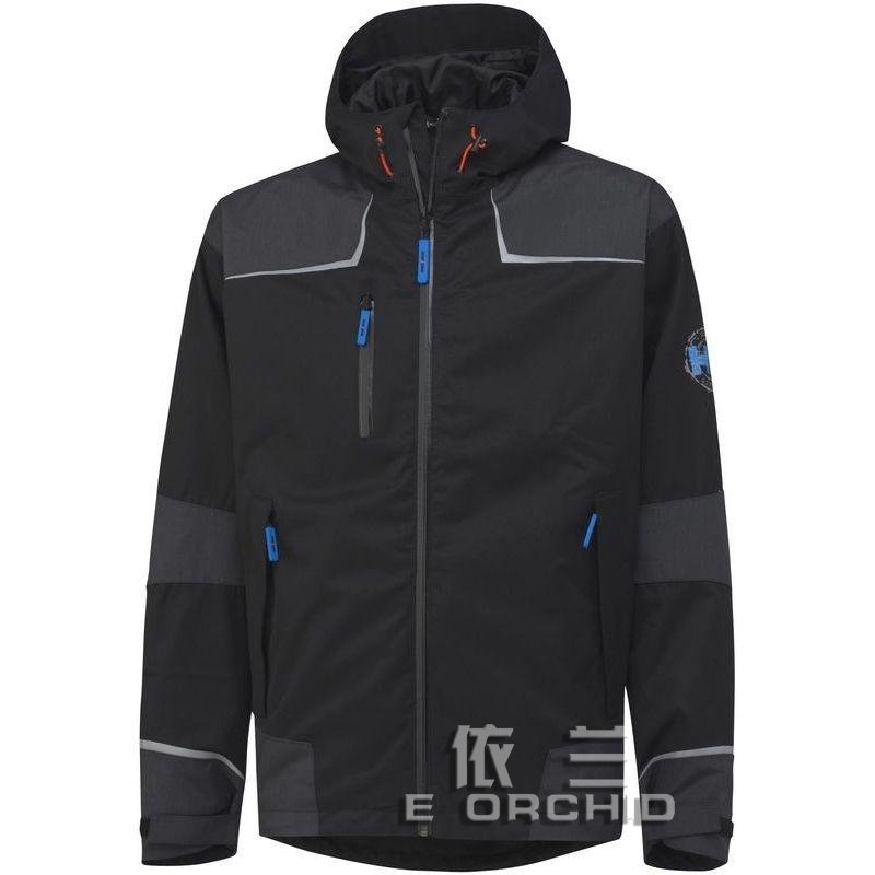 戶(hù)外沖鋒衣定制連帽正面圖