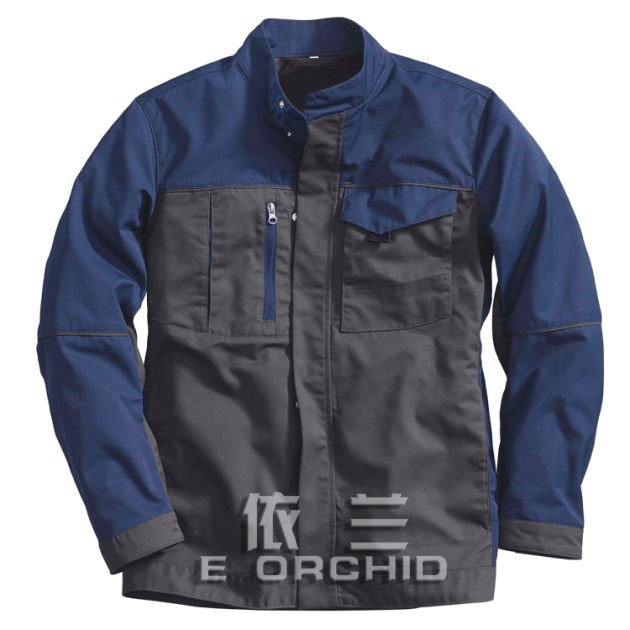 機務維修工作服正面照 深藍色拼接款