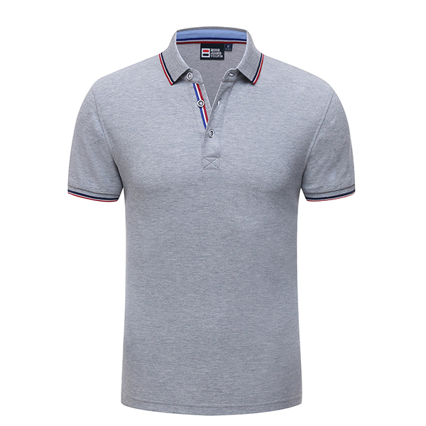 灰色翻領t恤定制圖片