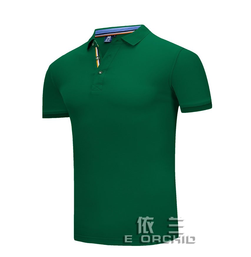 綠色polo衫定制款式圖