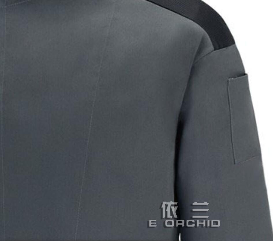 高檔餐廳廚師工作服肩部細節(jié)圖