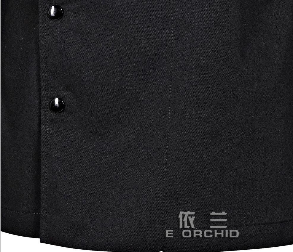 餐廳廚師服廚師工作服門襟細(xì)節(jié)圖