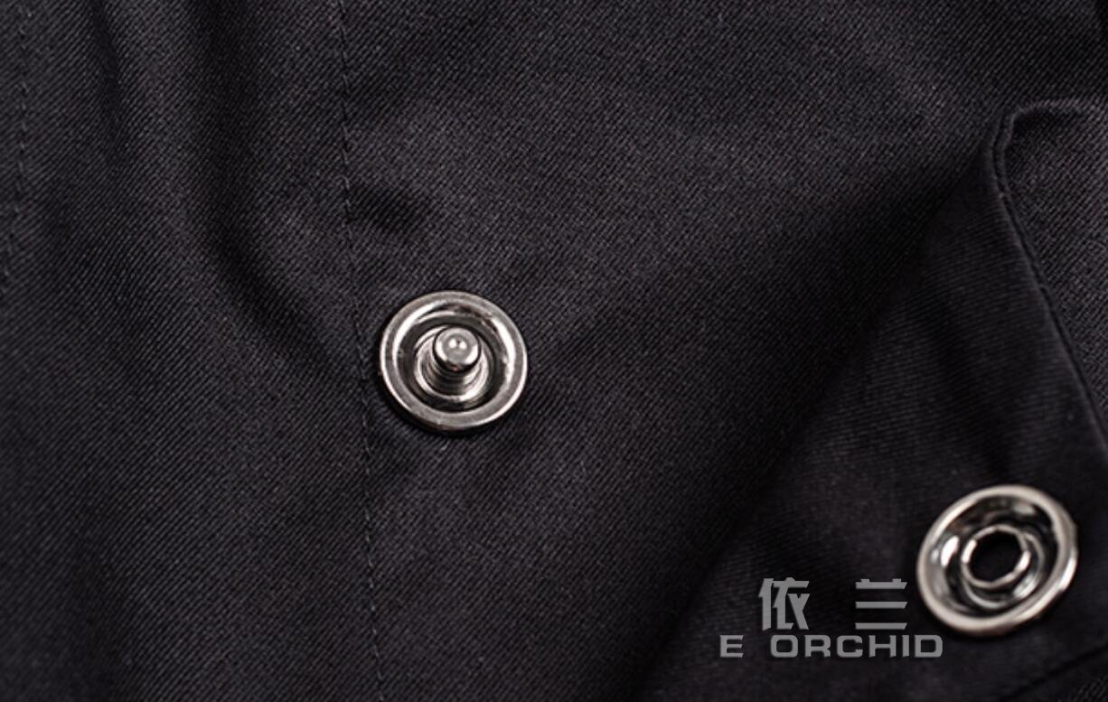 西餐廳廚師服紐扣細節圖