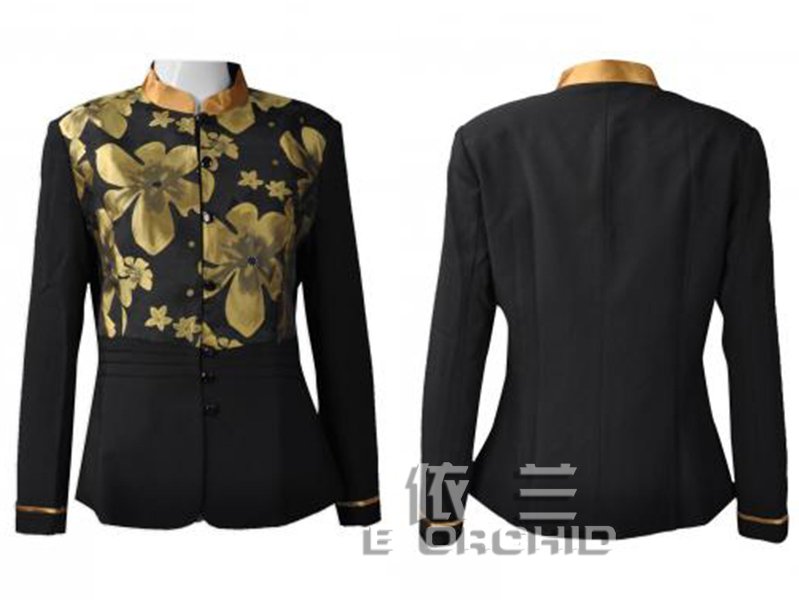 餐廳工作服女裝正面照和背面照