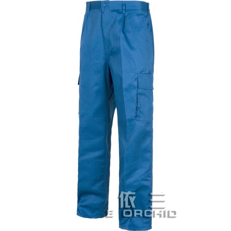 車間男士工作服褲子 淺藍色