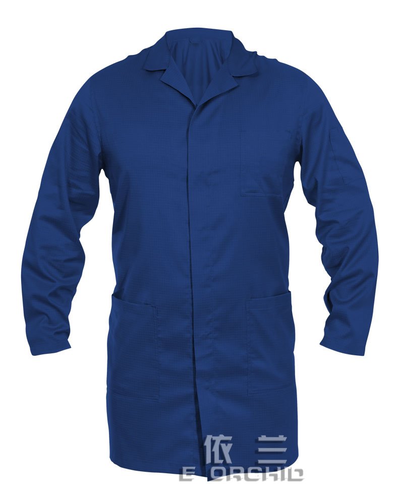 食品防塵工作服藍(lán)色正面圖