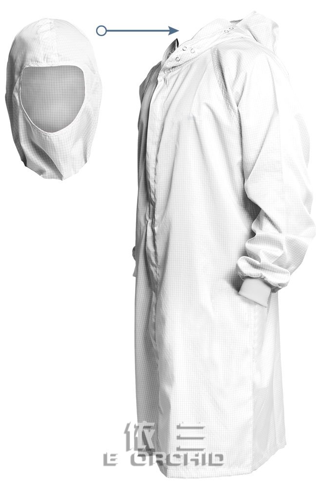 白色帶帽連體工作服圖片