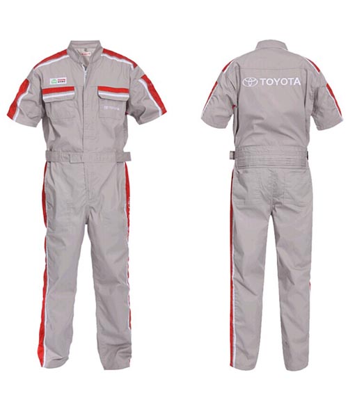 本田汽車4S店短袖連體工作服款式圖