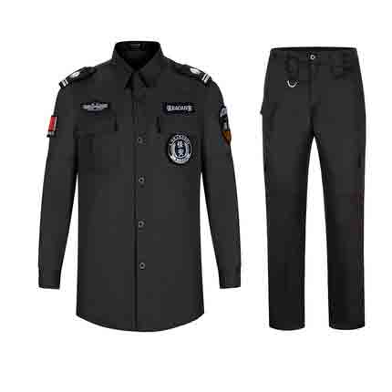 物業公司長袖春秋保安服套裝圖片