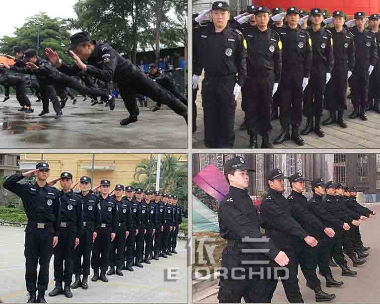 春秋長袖小區保安工作服定制案例圖