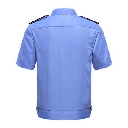 夏季藍色短袖城管工作服 背景圖