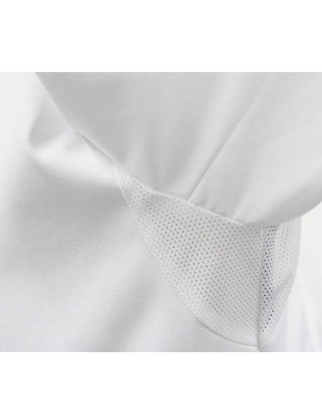 酒店冬季長袖白色廚師工作服腋下細節圖