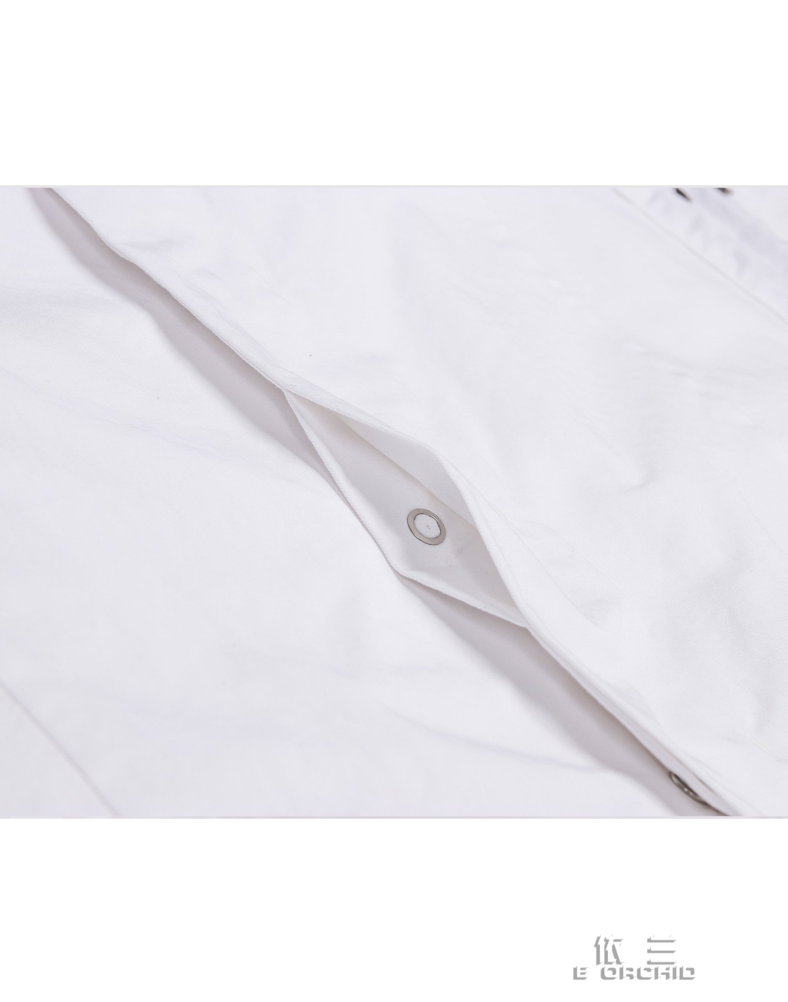 酒店廚房廚師長袖工作服門襟細節圖