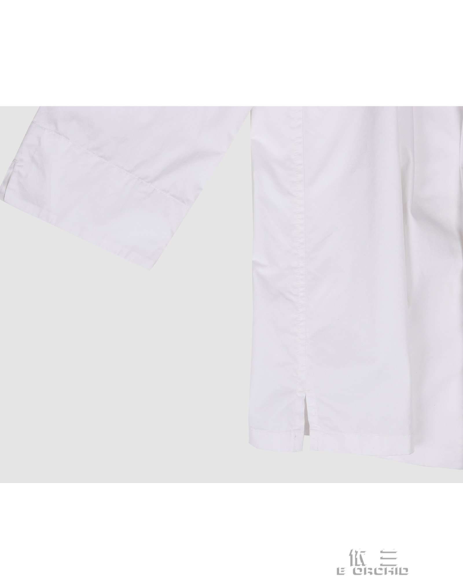 酒店廚房廚師長袖工作服側面細節圖