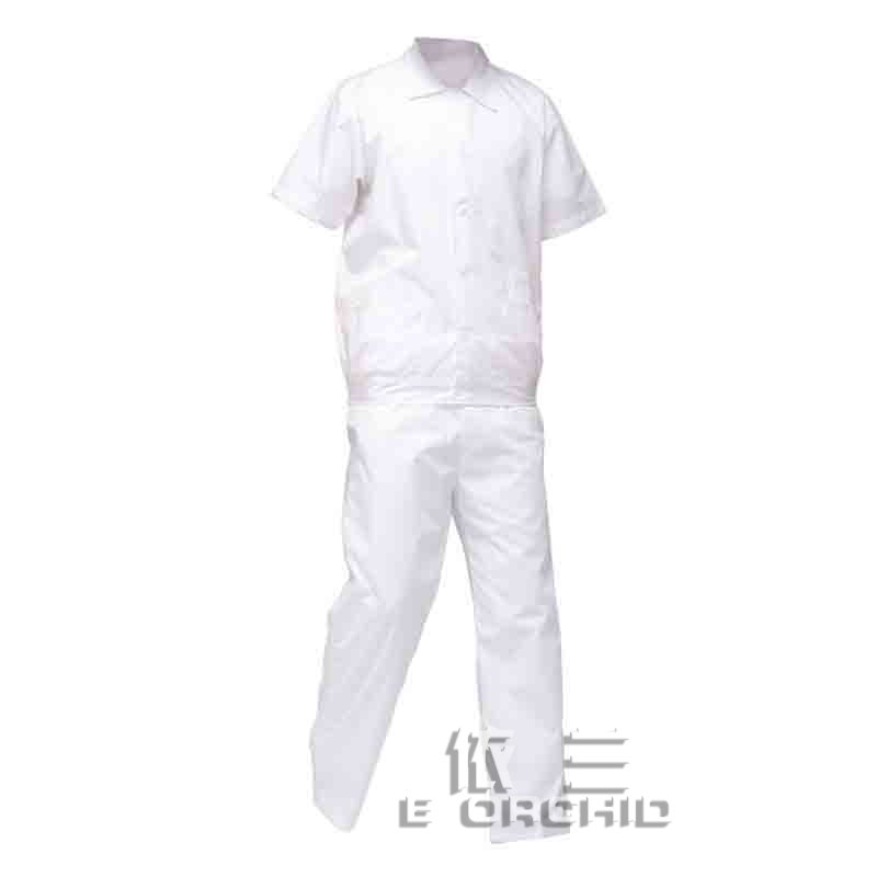 夏季短袖白色食品工作服效果圖