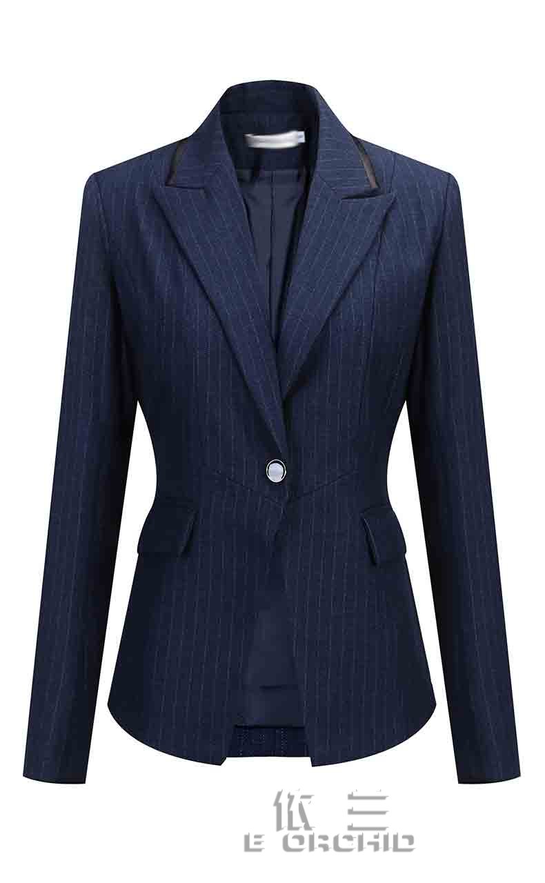 秋季長袖女士銀行工作服套裝上衣圖片