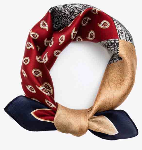 女士商務(wù)真絲方巾 實(shí)拍圖