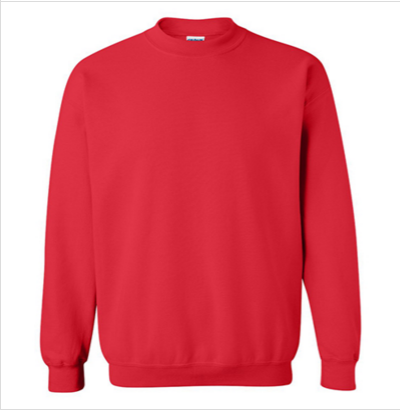 北京圓領紅色衛衣定制圖片