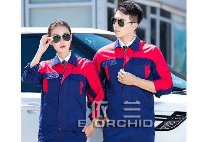 紅色藍領工作服