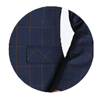 灰色修身商務(wù)西服定制 口袋細(xì)節(jié)圖