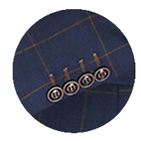 灰色修身商務(wù)西服定制 袖扣細(xì)節(jié)圖