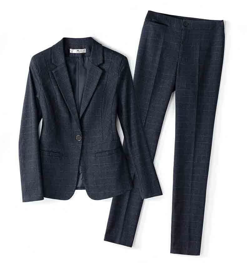 冬季長袖加厚女士職業裝