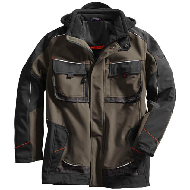 棕色建筑工地男士工裝夾克圖片