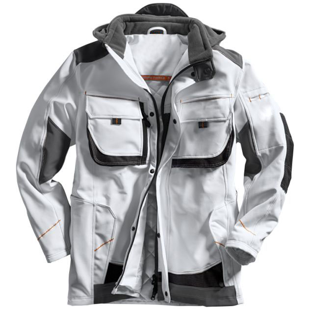 白色建筑工地男士工裝夾克圖片