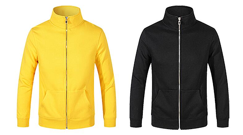 黃色、藏青色衛長袖純棉班服衛衣定制圖片