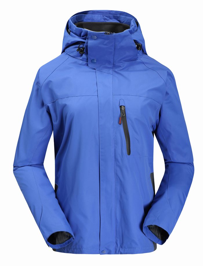 藍色三合一沖鋒衣定制圖片