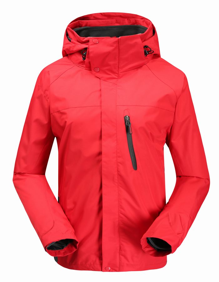 紅色三合一沖鋒衣定制圖片