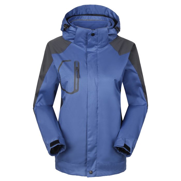 藍色防水沖鋒衣定制