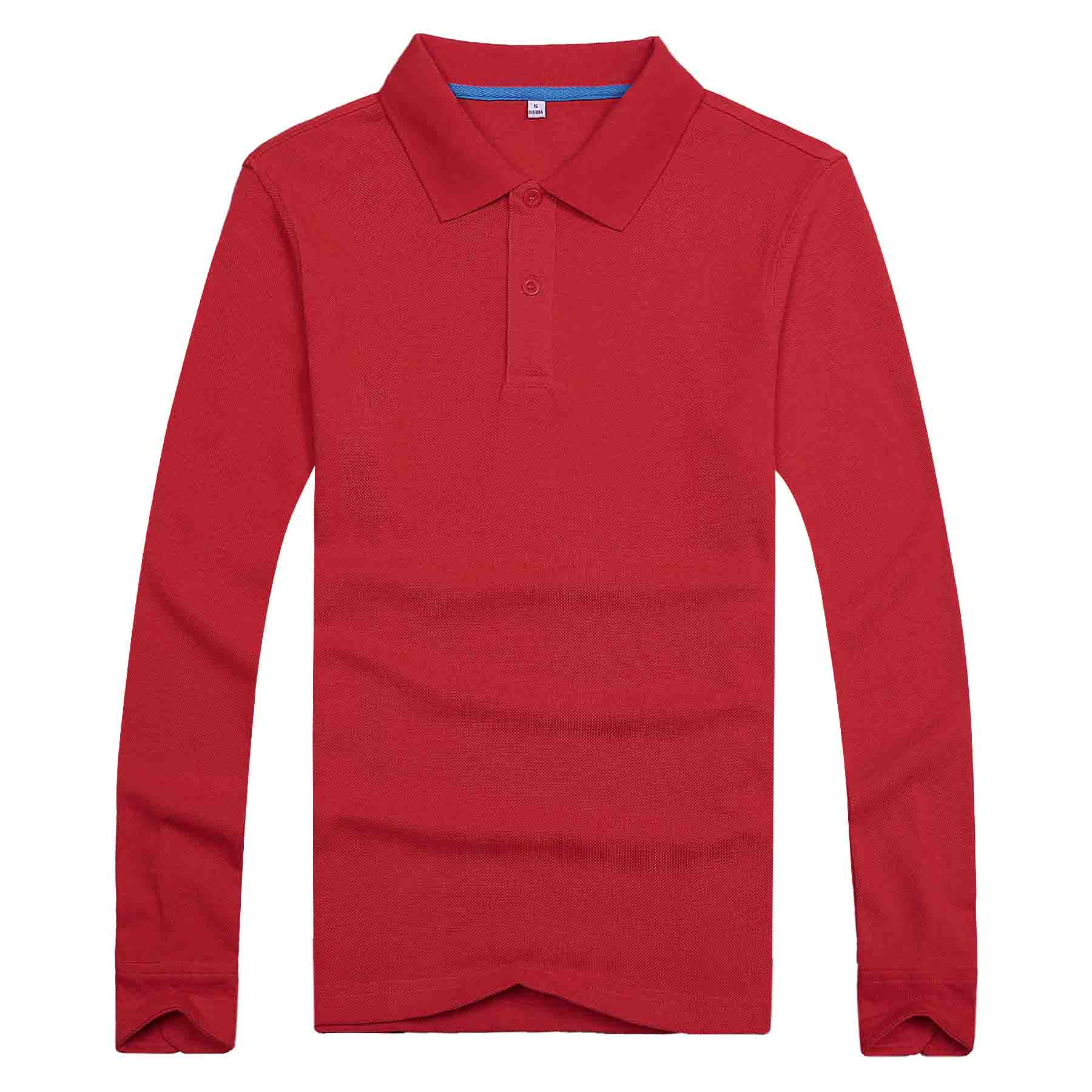 紅色長袖t恤定制圖片