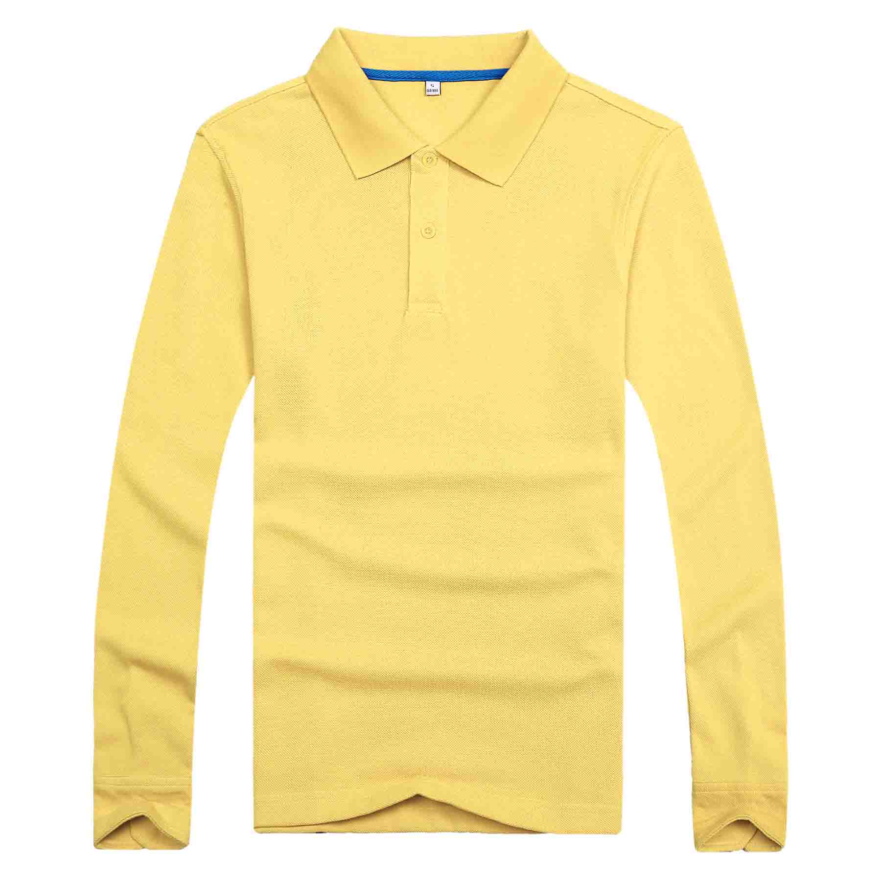 黃色長袖t恤定制圖片