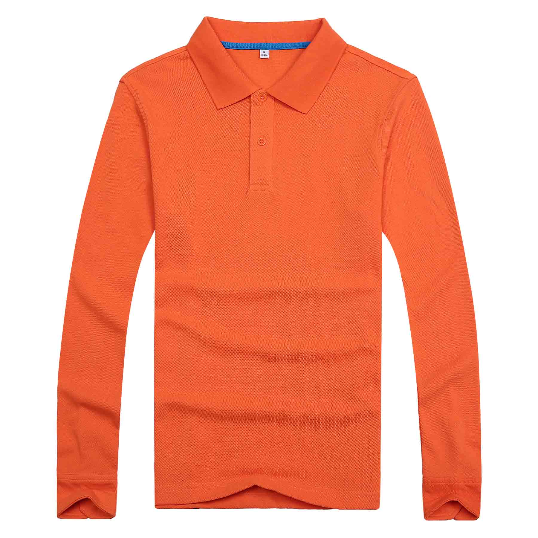 桔色長袖t恤定制圖片