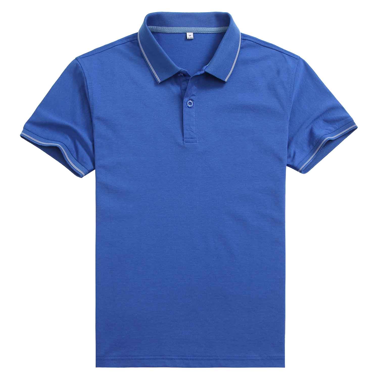 寶藍(lán)翻領(lǐng)廣告t恤定制圖片